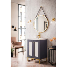 Load image into Gallery viewer, James Martin Chianti 24&quot; Mineral Grey - Radiant Gold Single Vanity