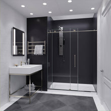 Load image into Gallery viewer, Lone Series 60 in. by 76 in. Frameless Sliding Shower Door in Brushed Nickel with Handle- Anzzi