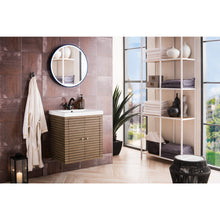 Load image into Gallery viewer, James Martin Linden 24&quot; Whitewashed Walnut Single Vanity Cabinet