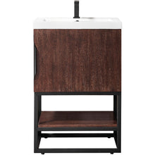 Load image into Gallery viewer, James Martin Columbia 24&quot; Coffee Oak - Matte Black Single Vanity- James Martin