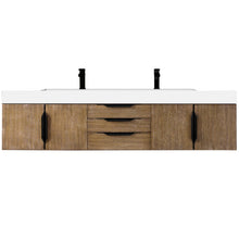 Load image into Gallery viewer, James Martin Mercer Island 72&quot; Latte Oak - Matte Black Double Vanity- James Martin