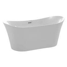 Load image into Gallery viewer, Eft Series 5.58 ft. Freestanding Bathtub in White- Anzzi