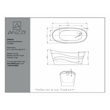 Load image into Gallery viewer, Stratus 5.6 ft. Acrylic Reversible Drain Freestanding Bathtub in Glossy White- Anzzi