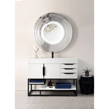 Load image into Gallery viewer, James Martin Columbia 48&quot; Glossy White - Matte Black Single Vanity