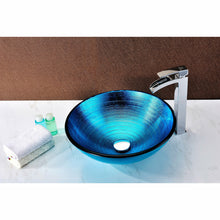 Load image into Gallery viewer, Enti Series Deco-Glass Vessel Sink in Lustrous Blue- Anzzi