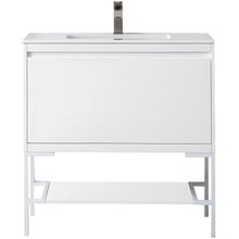 Load image into Gallery viewer, James Martin Milan 35.4&quot; Glossy White - Glossy White Single Vanity- James Martin