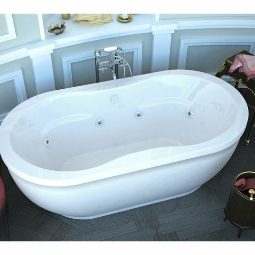 Atlantis Whirlpools Embrace 34 x 71 Oval Freestanding Air & Whirlpool Water Jetted Bathtub- Atlantis Whirlpools