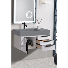 Load image into Gallery viewer, James Martin Mercer Island 36&quot; Glossy White - Matte Black Single Vanity