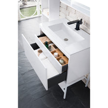 Load image into Gallery viewer, James Martin Milan 31.5&quot; Glossy White - Glossy White Single Vanity with Base