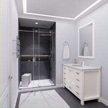 Load image into Gallery viewer, Madam Series 48 in. by 76 in. Frameless Sliding Shower Door in Chrome with Handle- Anzzi
