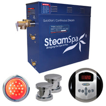 Load image into Gallery viewer, SteamSpa Indulgence 12 KW QuickStart Acu-Steam Bath Generator Package in Polished Chrome- SteamSpa