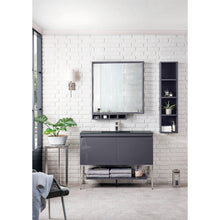 Load image into Gallery viewer, James Martin Milan 47.3&quot; Modern Grey Glossy - Brushed Nickel Single Vanity