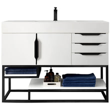 Load image into Gallery viewer, James Martin Columbia 48&quot; Glossy White - Matte Black Single Vanity- James Martin