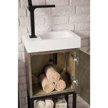 Load image into Gallery viewer, James Martin Columbia 16&quot; Ash Gray - Matte Black Single Vanity