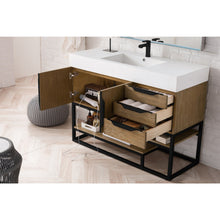 Load image into Gallery viewer, James Martin Columbia 48&quot; Latte Oak - Matte Black Single Vanity