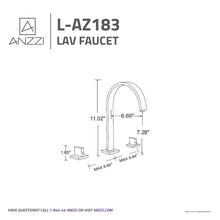Load image into Gallery viewer, Sabre 8 in. Widespread 2-Handle High-Arc Bathroom Faucet in Polished Chrome- Anzzi