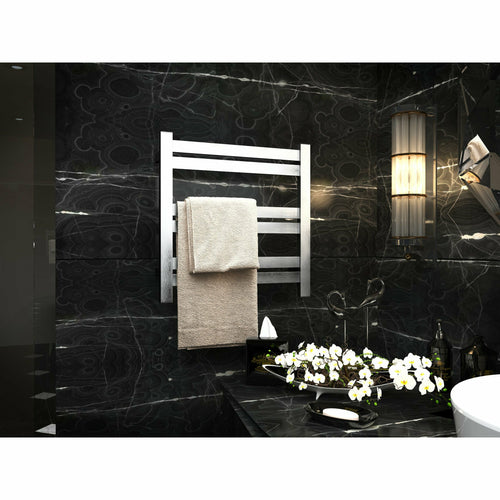 Starling 6-Bar Stainless Steel Wall Mounted Electric Towel Warmer Rack in Brushed Nickel- Anzzi