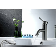 Load image into Gallery viewer, Bravo Series Single Hole Single-Handle Low-Arc Bathroom Faucet in Brushed Nickel- Anzzi