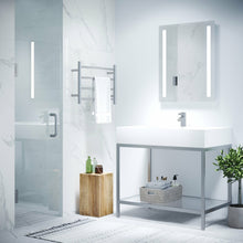 Load image into Gallery viewer, Passion Series 30 in. by 72 in. Frameless Hinged Shower Door in Brushed Nickel with Handle- Anzzi