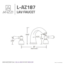 Load image into Gallery viewer, Raider 8 in. Widespread 2-Handle Bathroom Faucet in Brushed Nickel- Anzzi
