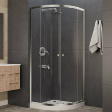 Load image into Gallery viewer, Mare 35 in. x 76 in. Framed Shower Enclosure with TSUNAMI GUARD in Brushed Nickel- Anzzi