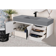 Load image into Gallery viewer, James Martin Mercer Island 48&quot; Glossy White - Matte Black Single Vanity