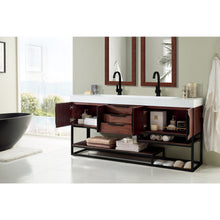 Load image into Gallery viewer, James Martin Columbia 72&quot; Coffee Oak - Matte Black Double Vanity