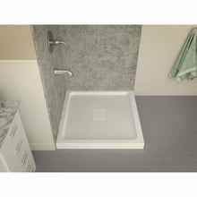Load image into Gallery viewer, Titan Series 36 in. x 36 in. Double Threshold Shower Base in White- Anzzi