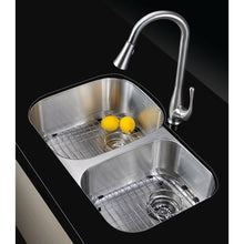 Load image into Gallery viewer, Moore Undermount Stainless Steel 32 in. 0-Hole 60/40 Double Bowl Kitchen Sink in Brushed Satin- Anzzi