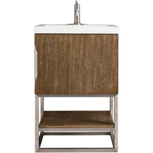 Load image into Gallery viewer, James Martin Columbia 24&quot; Latte Oak - Brushed Nickel Single Vanity- James Martin