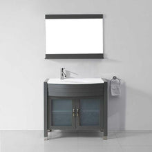 Load image into Gallery viewer, Ava 36" Single Sink Vanity with White Engineered Stone Top with Faucet and Mirror - Vanity Grace Store - Virtuusa