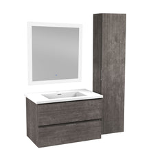 Load image into Gallery viewer, 30 in. W x 20 in. H x 18 in. D Bath Vanity Set in Rich Gray with Vanity Top in White with White Basin and Mirror- Anzzi