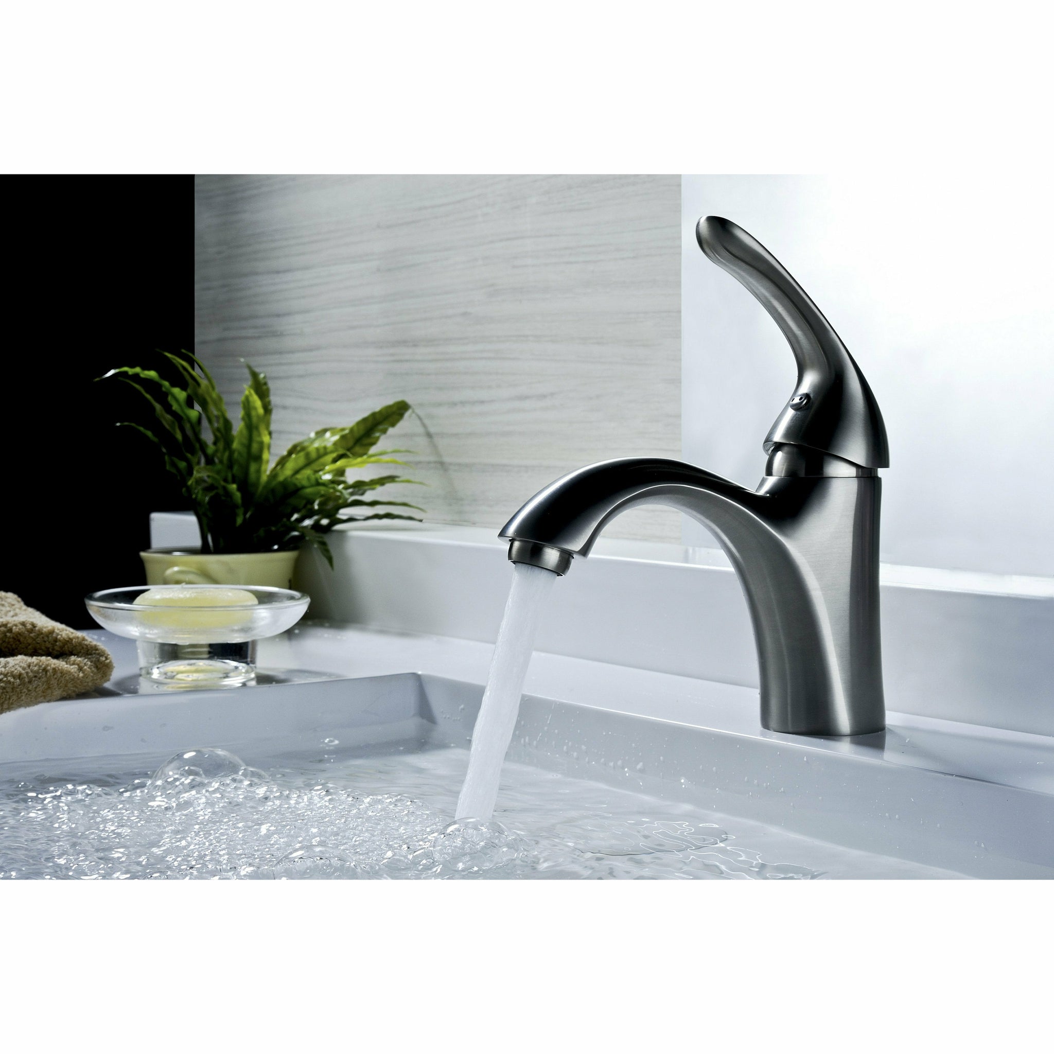 Clavier Series Single Hole Single-Handle Mid-Arc Bathroom Faucet in Br