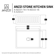 Load image into Gallery viewer, Roine Farmhouse Reversible Apron Front Solid Surface 24 in. Single Basin Kitchen Sink in White- Anzzi