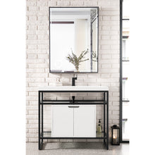 Load image into Gallery viewer, James Martin Boston 39.5&quot; Stainless Steel Sink Console with Cabinet