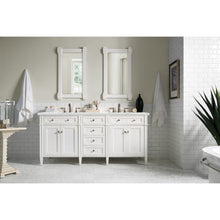 Load image into Gallery viewer, James Martin Brittany 72&quot; Bright White Double Vanity- James Martin