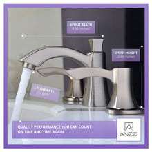 Load image into Gallery viewer, Sonata Series 8 in. Widespread 2-Handle Mid-Arc Bathroom Faucet in Brushed Nickel- Anzzi
