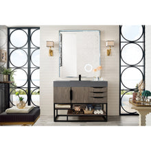 Load image into Gallery viewer, James Martin Columbia 48&quot; Ash Gray - Matte Black Single Vanity