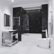 Load image into Gallery viewer, Grand Series 34 in. by 58 in. Frameless Hinged Tub Door in Chrome- Anzzi