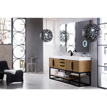 Load image into Gallery viewer, James Martin Columbia 72&quot; Latte Oak - Matte Black Single Vanity