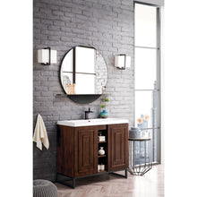 Load image into Gallery viewer, James Martin Alicante&#39; 39.5&quot; Mid Century Acacia-Matte Black Single Vanity Cabinet