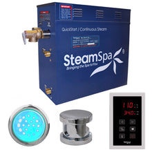 Load image into Gallery viewer, SteamSpa Indulgence 9 KW QuickStart Acu-Steam Bath Generator Package in Polished Chrome- SteamSpa