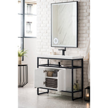 Load image into Gallery viewer, James Martin Boston 39.5&quot; Stainless Steel Sink Console with Cabinet