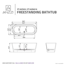 Load image into Gallery viewer, Rossetto 5.6 ft. Solid Surface Center Drain Freestanding Bathtub in Matte White- Anzzi
