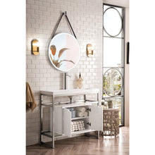 Load image into Gallery viewer, James Martin Boston 39.5&quot; Stainless Steel Sink Console with Cabinet
