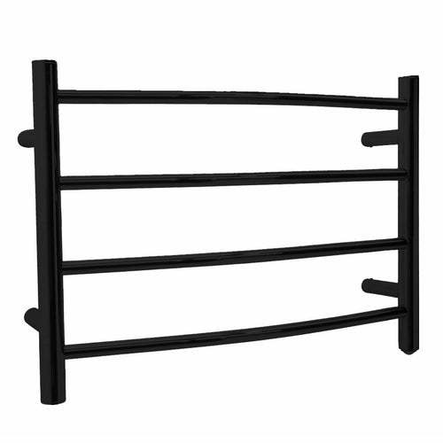 Glow 4-Bar Stainless Steel Wall Mounted Towel Warmer in Matte Black- Anzzi