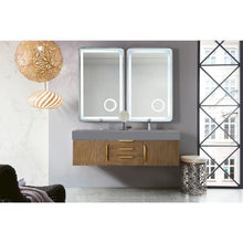 Load image into Gallery viewer, James Martin Mercer Island 59&quot; Latte Oak - Radiant Gold Double Vanity