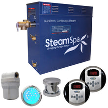 Load image into Gallery viewer, SteamSpa Royal 7.5 KW QuickStart Acu-Steam Bath Generator Package in Polished Chrome- SteamSpa