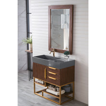 Load image into Gallery viewer, James Martin Columbia 36&quot; Coffee Oak - Radiant Gold Single Vanity