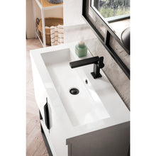 Load image into Gallery viewer, James Martin Columbia 31.5&quot; Glossy White - Matte Black Single Vanity
